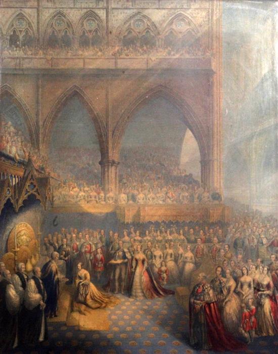 George Baxter The Coronation of Queen Victoria and The Opening of Parliament,